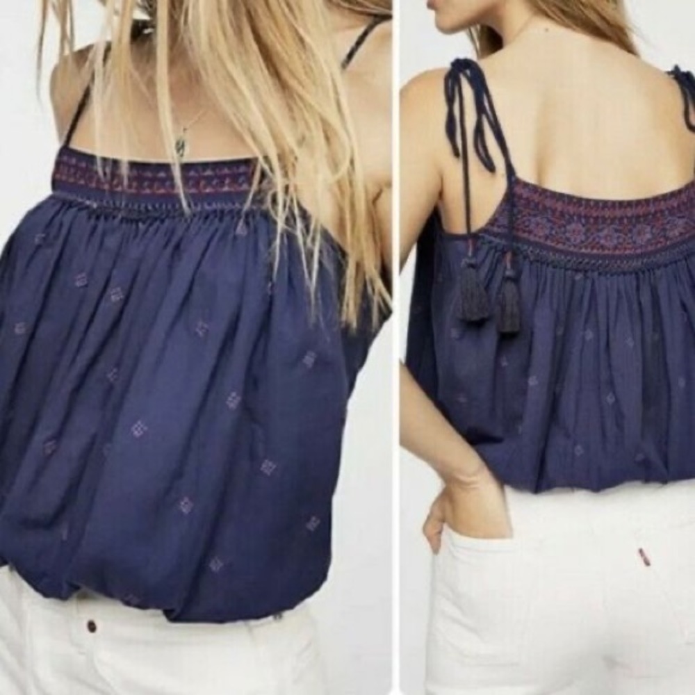 NWOT Free People eternal love embroidered top
